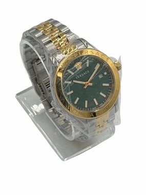 Versace Hellenyium Two-Tone Watch - Green Dial Swiss Made